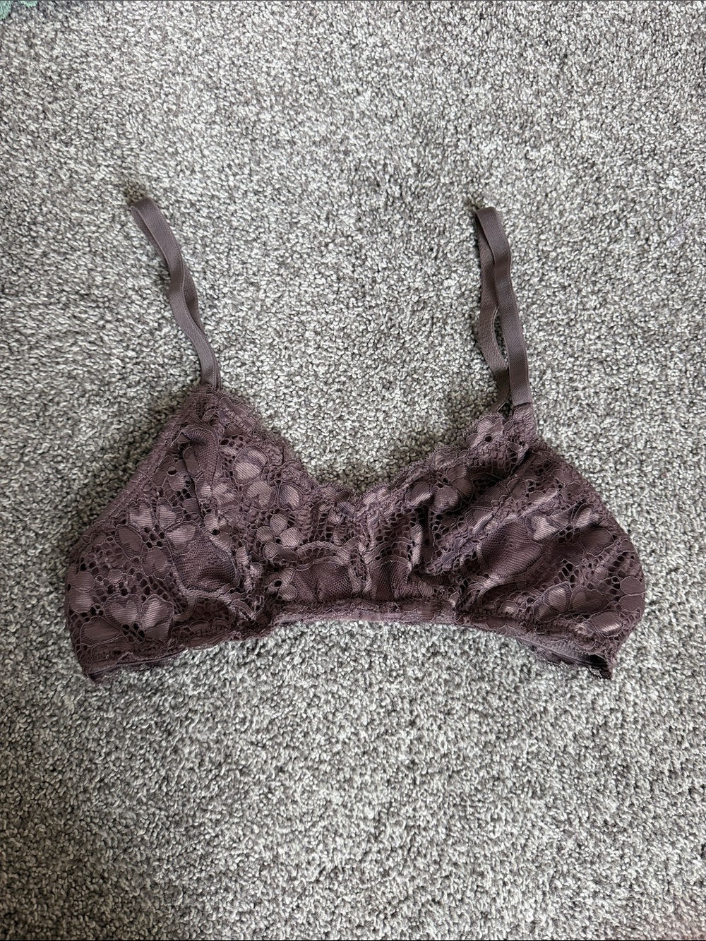 dusty mauve lace bralette